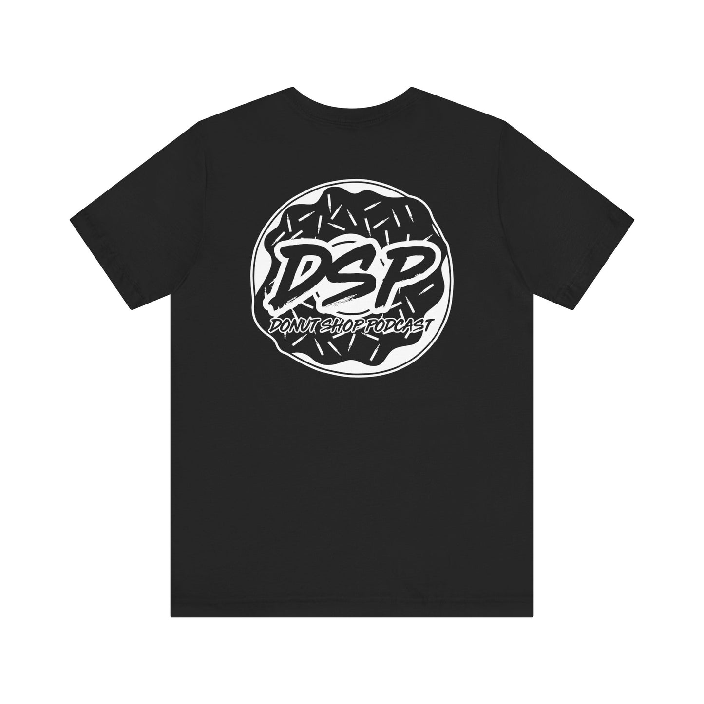 Donut Shop Podcast White Logo Shirt