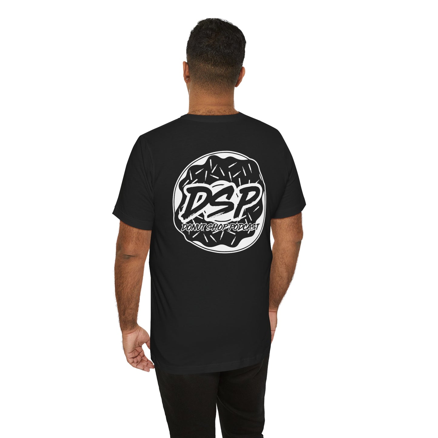 Donut Shop Podcast White Logo Shirt