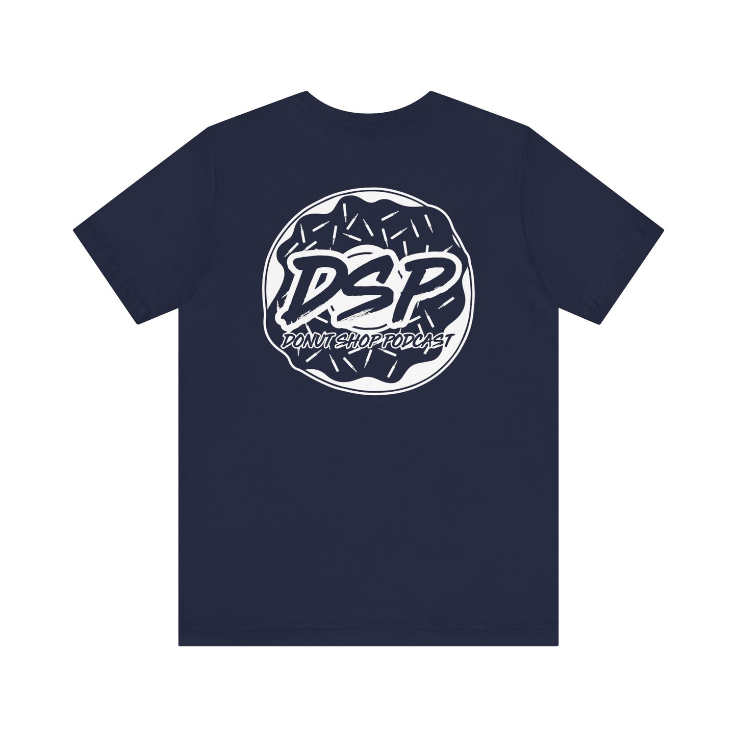 Donut Shop Podcast White Logo Shirt