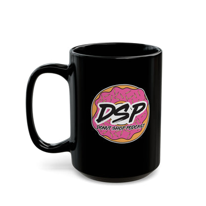 Donut Shop Podcast Black Mug (11oz, 15oz)