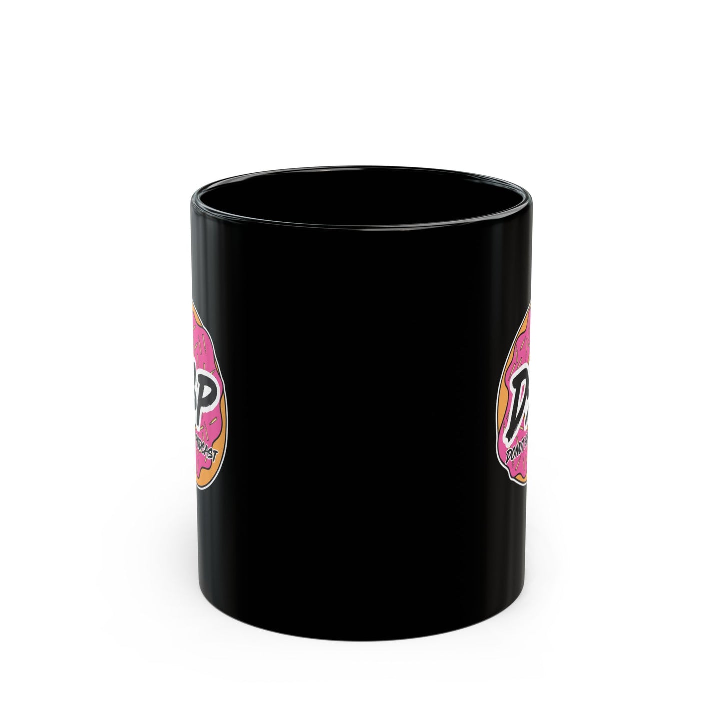 Donut Shop Podcast Black Mug (11oz, 15oz)