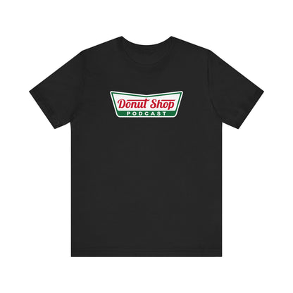 Donut Shop Podcast Unisex Jersey Tee - Parody Logo from a favorite shop