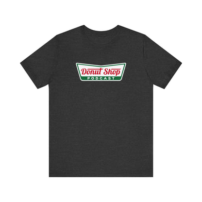 Donut Shop Podcast Unisex Jersey Tee - Parody Logo from a favorite shop