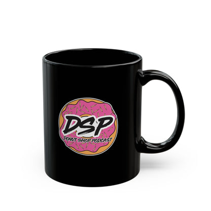 Donut Shop Podcast Black Mug (11oz, 15oz)