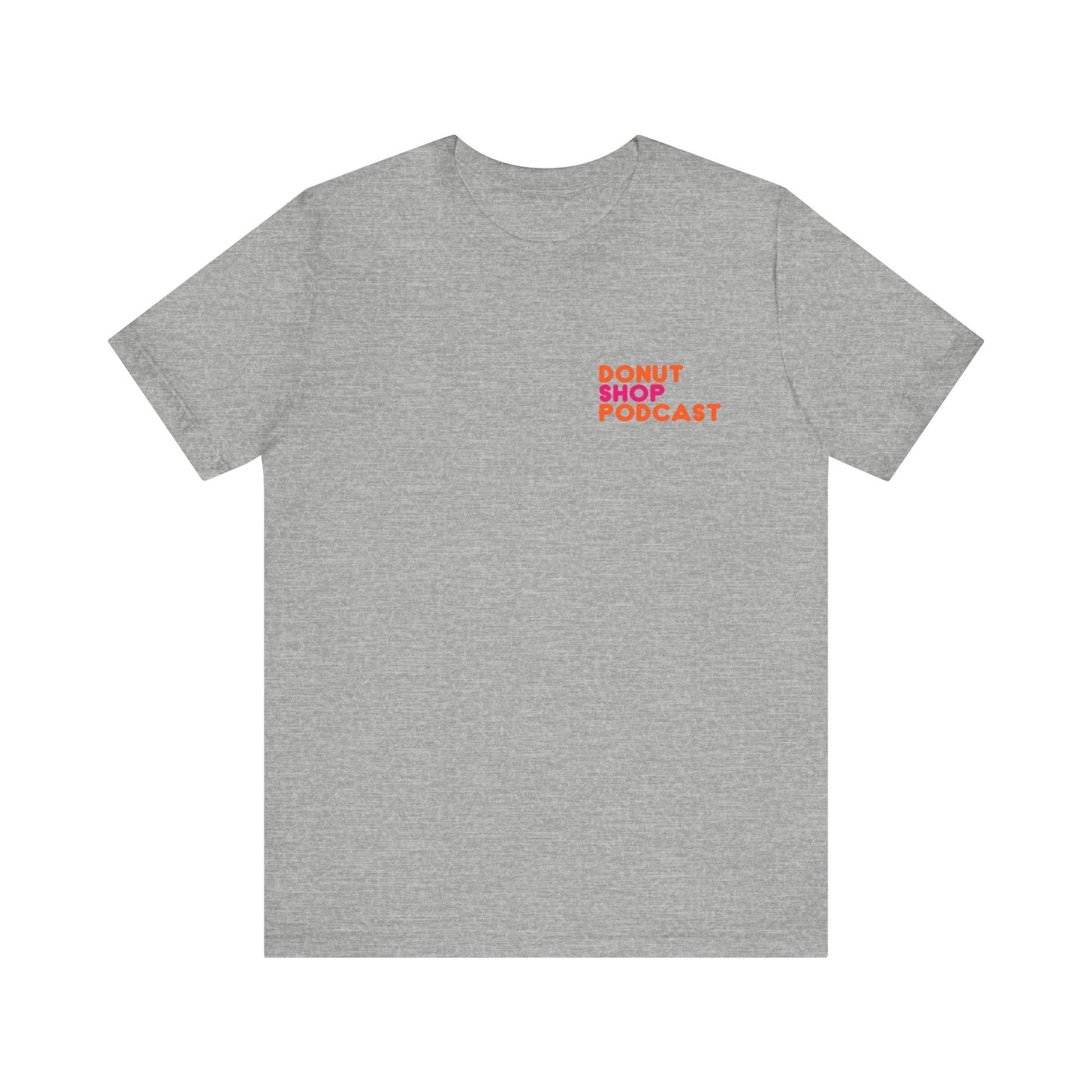 Donut Shop Podcast Unisex Jersey Tee - Parody Logo from a favorite shop
