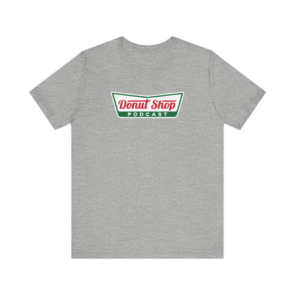 Donut Shop Podcast Unisex Jersey Tee - Parody Logo from a favorite shop