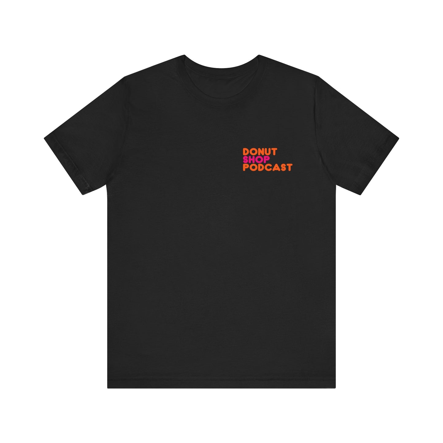 Donut Shop Podcast Unisex Jersey Tee - Parody Logo from a favorite shop